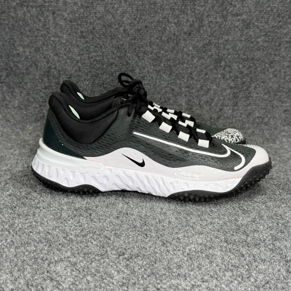 Nike Alpha Huarache Elite 4 Turf Softball Shoes Women 9.5 Black Athletic Sneaker